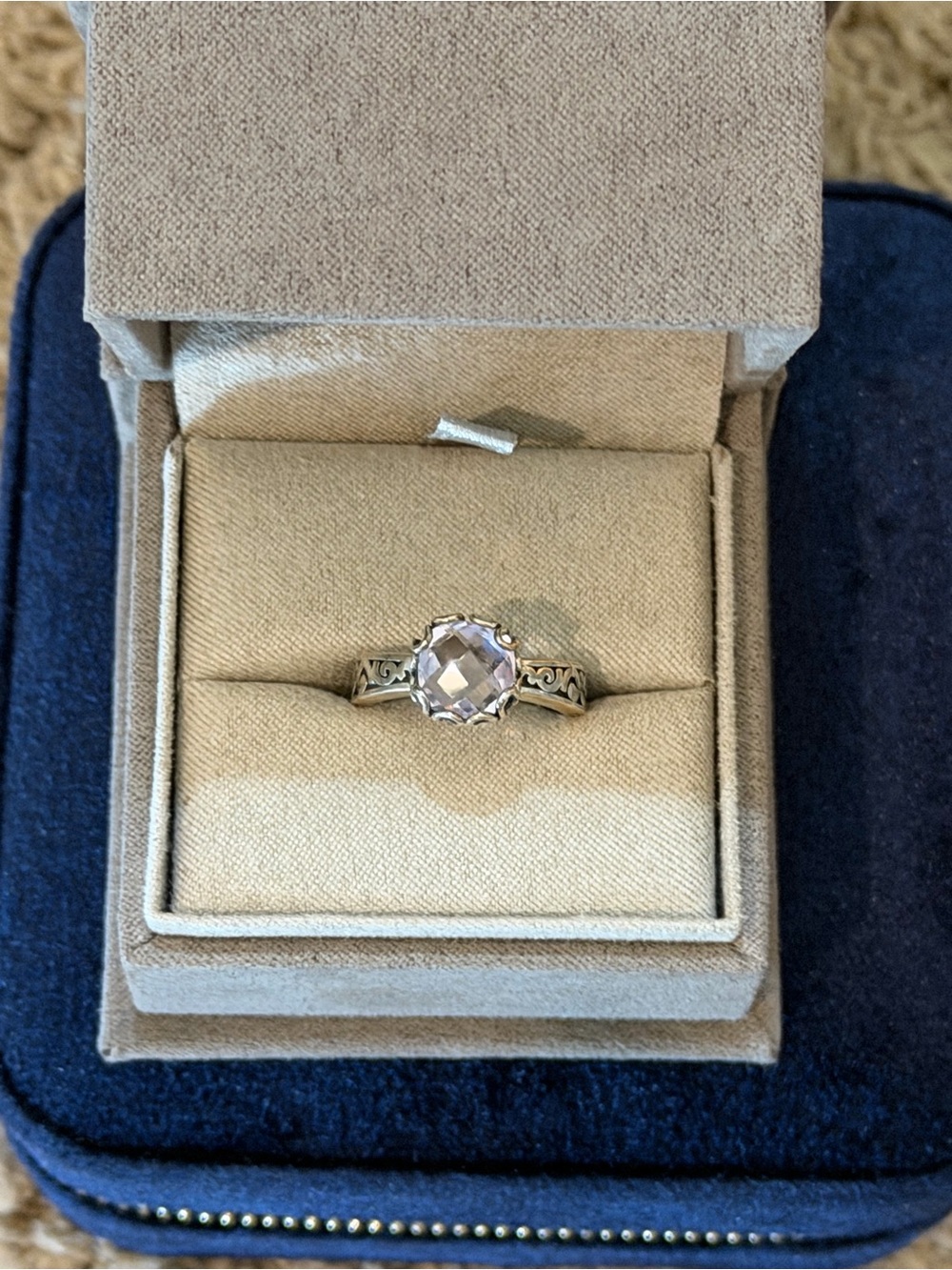 Rose Cut Amythest Ring